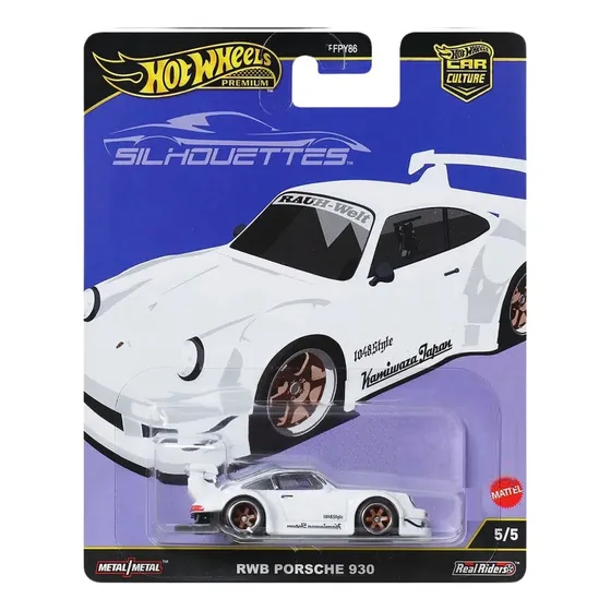 Hot Wheels Premium Rwb Porsche 930 Silhouettes Color Blanco