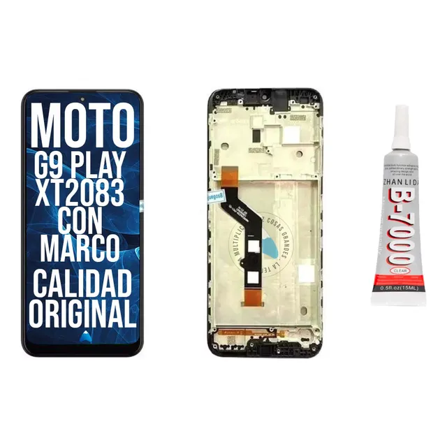 Modulo Pantalla Para Moto G9 Play Xt2083 Marco + Pegamento