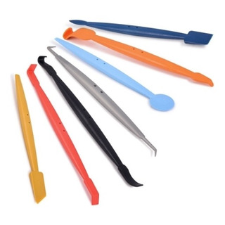 Kit 7 Espátulas Palitos P/ Envelopamento Em Cantos E Bordas Kit 7 Espátulas Palitos P/ Envelopamento Em Cantos E Bordas