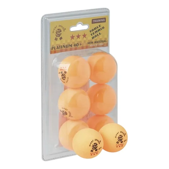 Pelota de ping pong Giant Dragon 3 Star color naranja en caja de 6 unidades