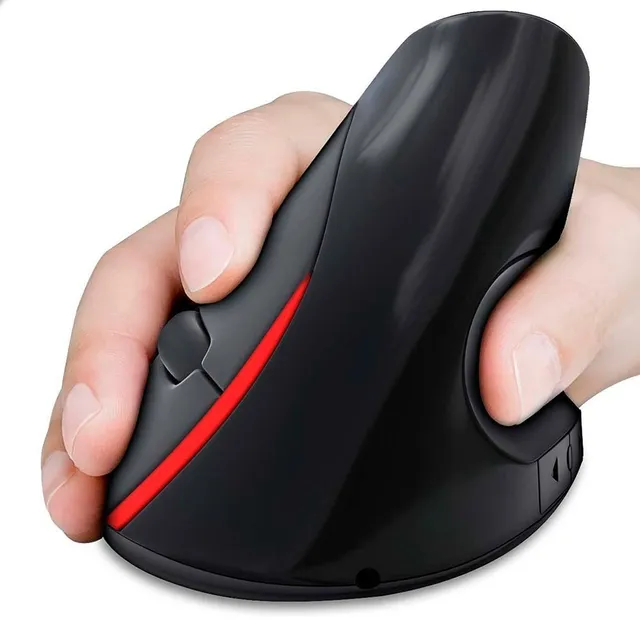 Mouse Vertical Inalámbrico Recargable Ergonómico 5d Negro