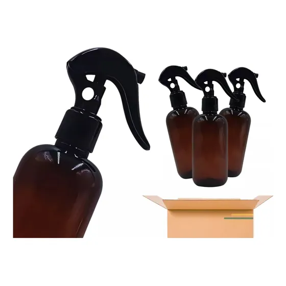  Atomizador Mini Trigger Ambar 250 Ml Envases Pet X 10 Pzs