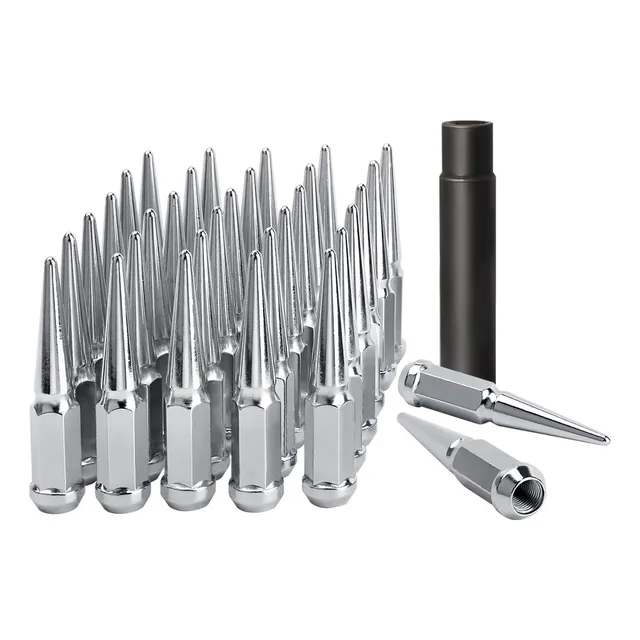 Dynofit 14mmx1.5 Espárragos Para Rueda, 32 X Tuerca Cromada