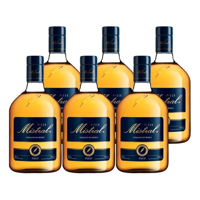 Pisco Mistral 35° 1.0 Lt Pack 6