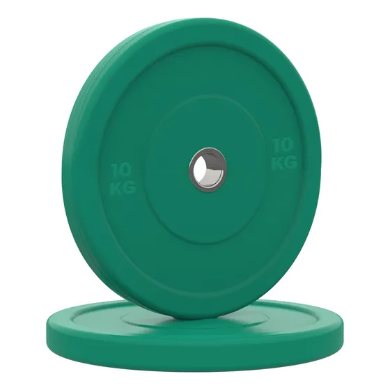 Par De 2 Discos Para Barra Olímpica 20kg Resistente Color Verde