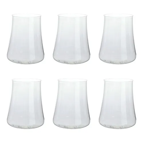 Set de 6 vasos de cristal de titanio Bohemia Xtra Low Crystal, 350 ml, color transparente