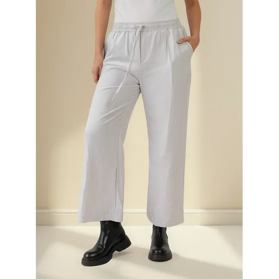 Pantalon Ancho Suelto Tela Liviana Con Elastico Talles