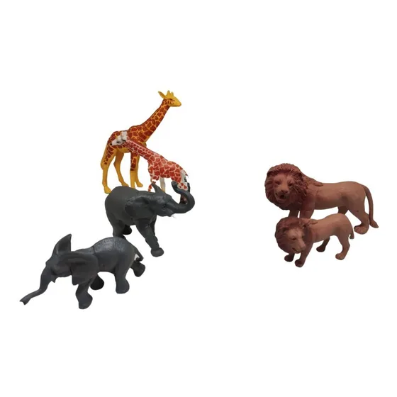  Animales De Juguete Zoológico  Selva Goma Pesebre Maquetas 