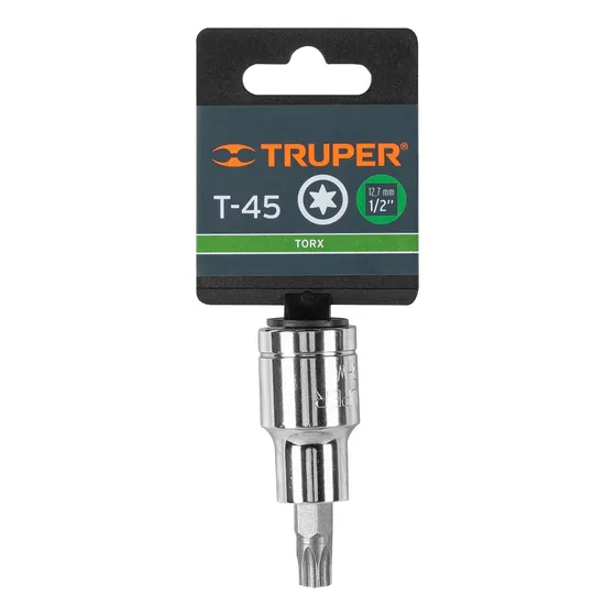 Dado Punta Torx T-45 Cuadro 1/2  Truper