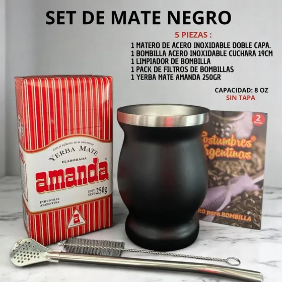 Vaso  De Yerbamate  Con Bombilla .vienen En Set