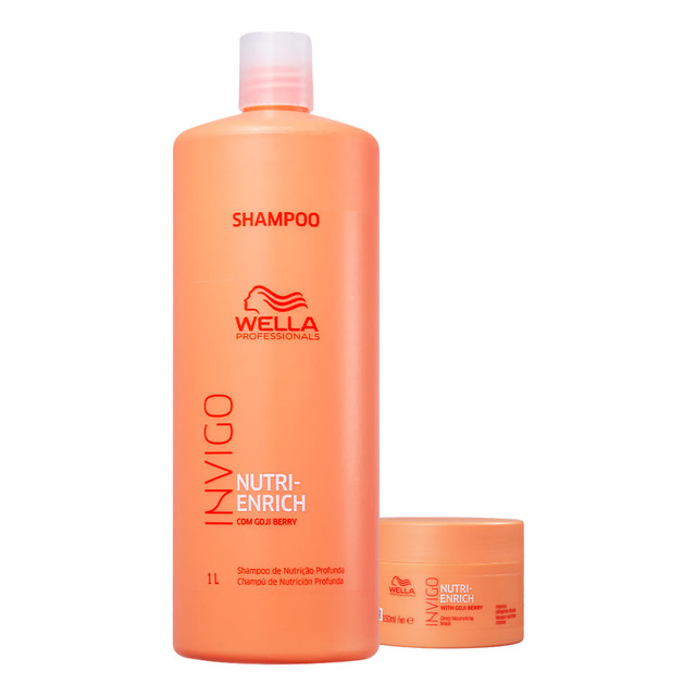 Kit Wella Professionals Invigo Nutri-enrich Shampoo Máscara Kit Wella Professionals Invigo Nutri-enrich Shampoo Máscara
