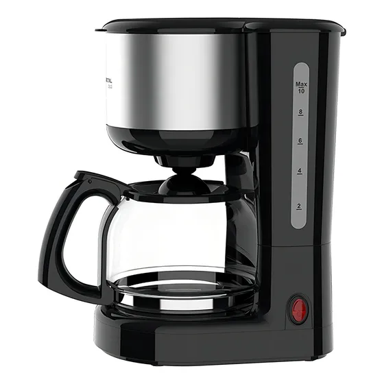 Cafetera Punktal Inox 12 Tazas 1.25l Filtro Permanente Color Negro