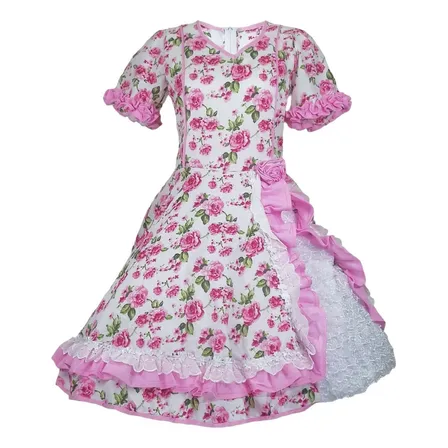 Vestido Niña Huasa Chinita Fiestas Patrias 4 6 8 10 C14