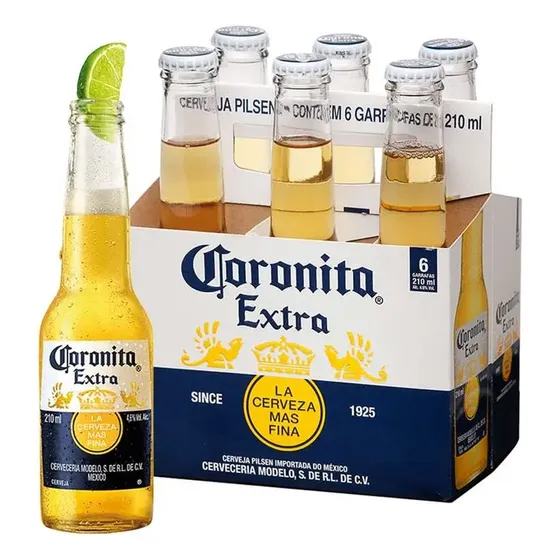 Cerveja Coronita Extra Long Neck 210ml Pack (6 Unidades)