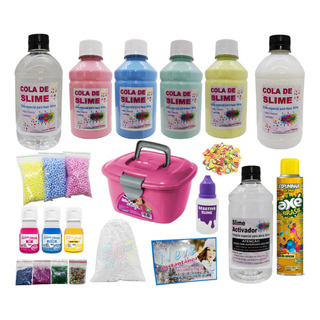 Kit Slime Para Fazer Junto Com Seus Filhos + Corantes Kit Slime Para Fazer Junto Com Seus Filhos + Corantes