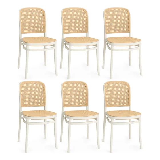 Kit 6 Cadeiras De Jantar Roma Para Sala E Cozinha Magazine Decor Cor Branco