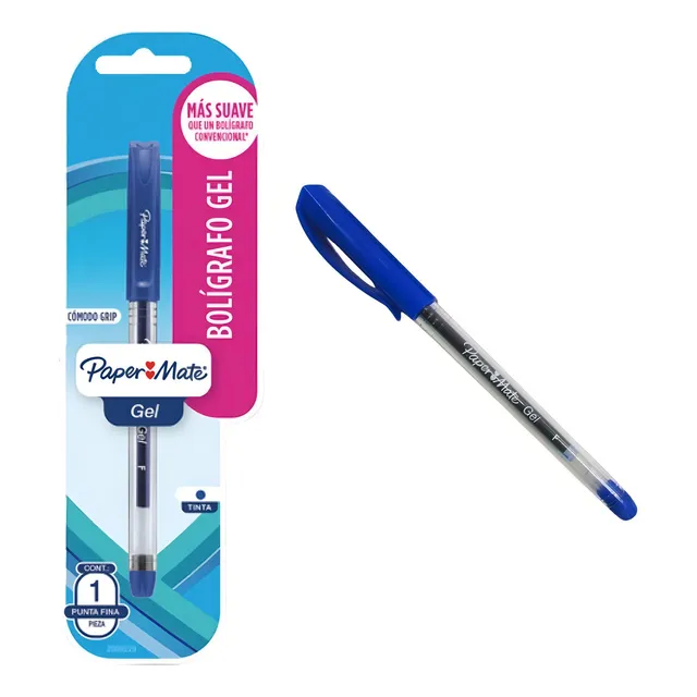 Bolígrafo Gel Pluma Paper Mate Punto Fino Escoge Color Color De La Tinta Azul Color Del Exterior