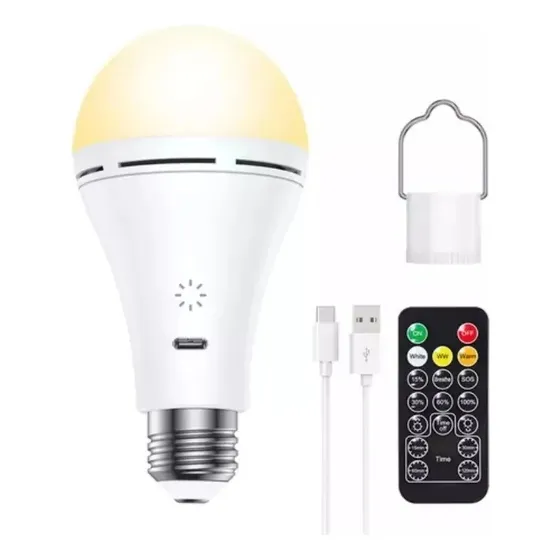 Lámpara Recargable Con Control Táctil Y Control Remoto