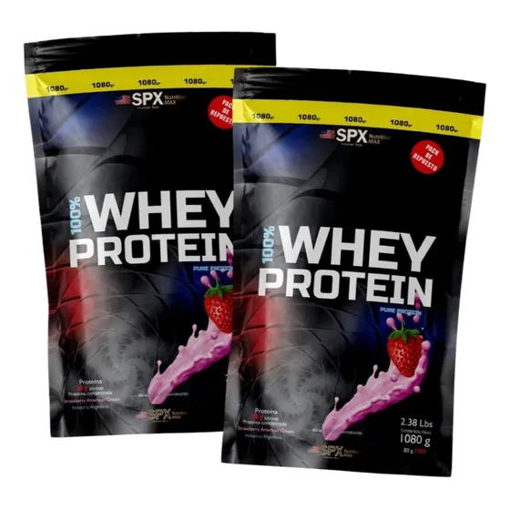  2 Whey Protein Pure 100% Proteína Doy Pack Spx  
