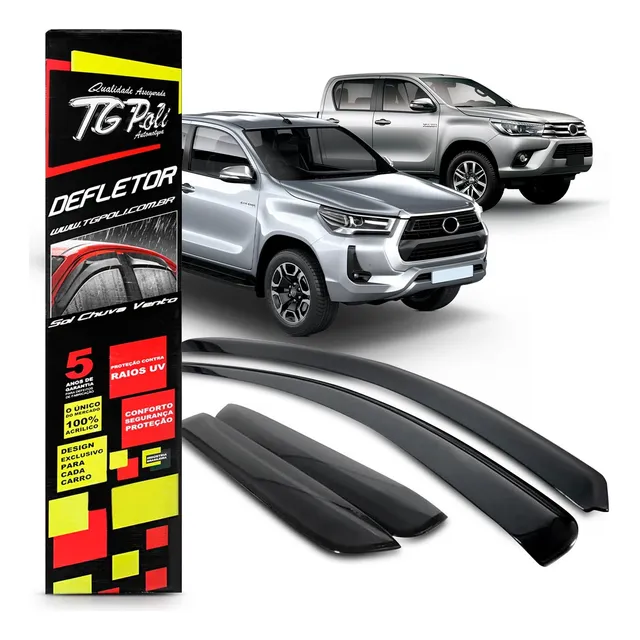 Calha De Chuva Fumê Toyota Hilux 2016 2017 2018 2019 2020 21