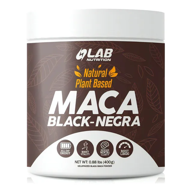 Maca Black Negra Lab Nutrition 400g Sabor Natural