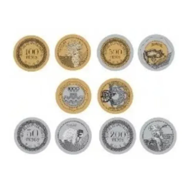 Billete Didactico 300 Unidades Con Moneda + 100 Monedas 