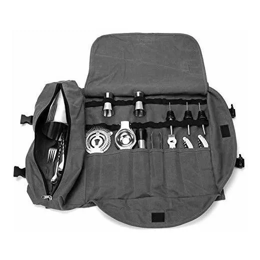 Bartender Kit Tote Bag Large Barware Set Roll Cocktail