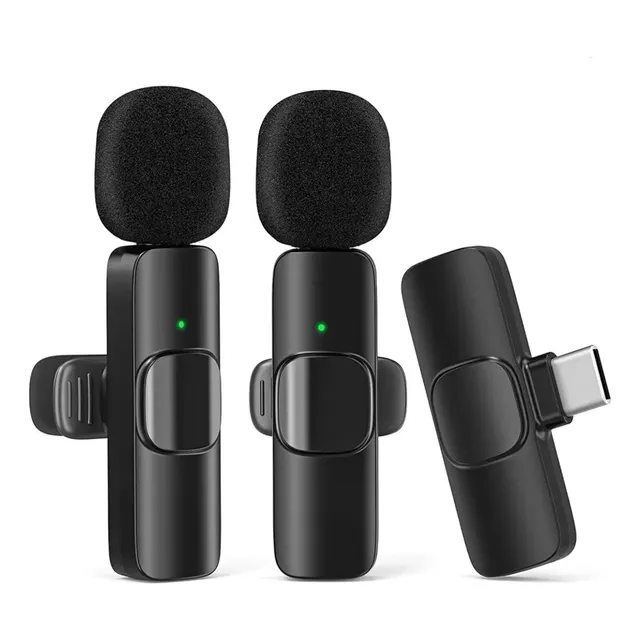 Microfono Inalambrico Profesional Solapero Dual Usb Celular