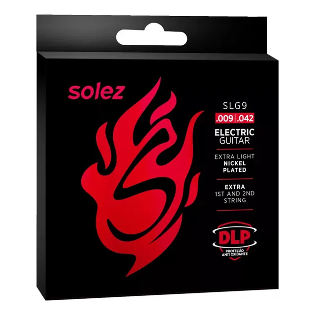 Encordoamento Para Guitarra Solez 09 042 Slg9 Nickel Plated