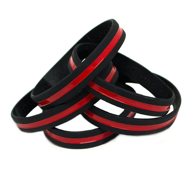 Delgada Linea Roja Pulsera Bombero Apoyo · 1 5 25 S