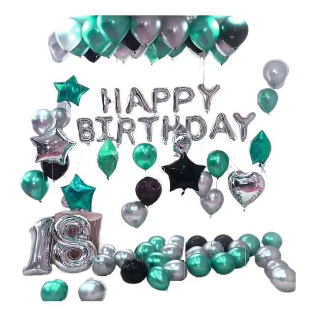 Globos Guirnalda Arco Decoracion Feliz Cumpleaños Verde 