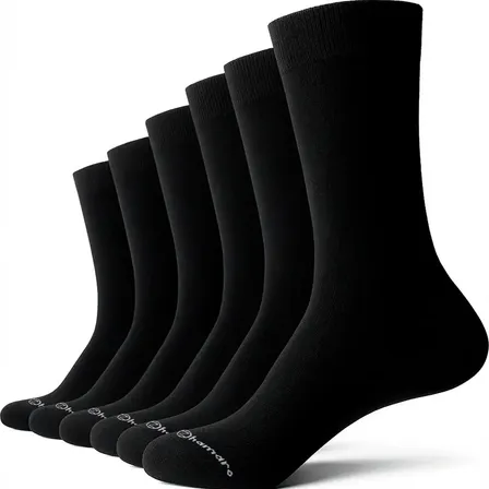 Kit 6 Pares Meias Zhamaro Social Casual Algodão Cano Alto