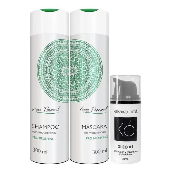 Oleo + Shampoo + Acond Aqua Thermal Pro Brusing + Oleo Sella