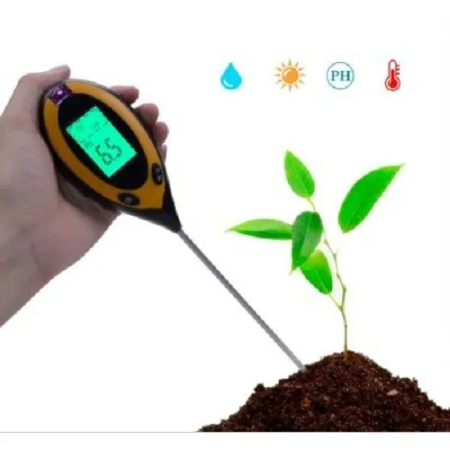 Medidor De Suelos 4 En 1 Humedad Luz Ph Temperatura Tierra 