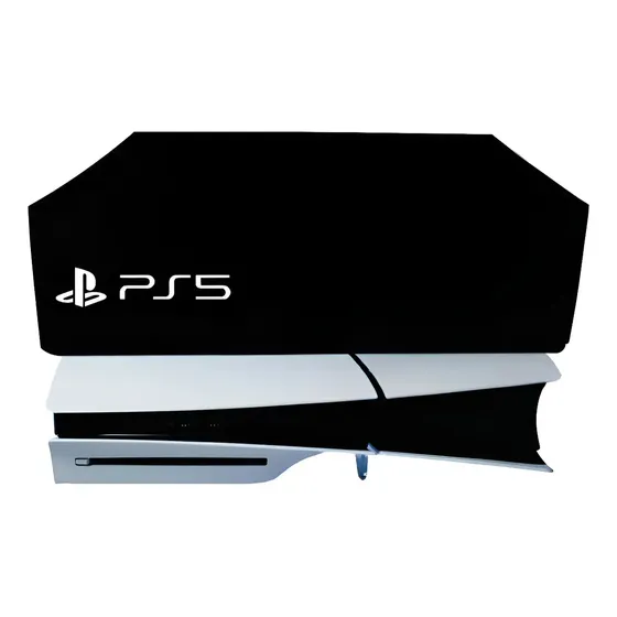Capa Skin Para Ps5 Slim - Horizontal - Preta Preto Ps5 Slim