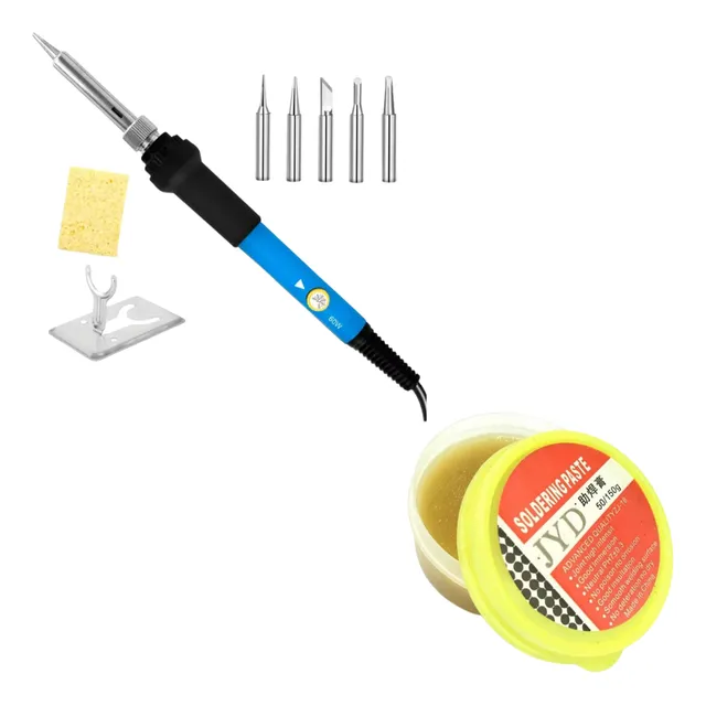Soldador Estaño Lapiz Accesorios Regulador Temp + Flux