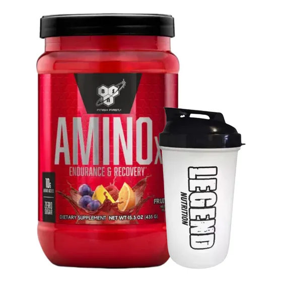 Suplemento Bsn Aminox 435g Fruit Punch Con Bcaa En Polvo + Vaso Legend 600ml