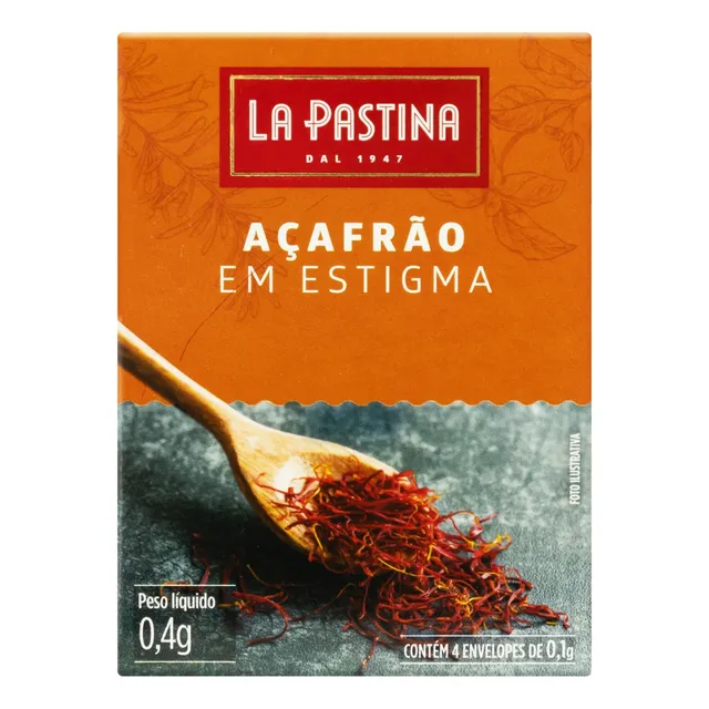Açafrão Estigmas La Pastina Caixa 0,4g 4 Unidades