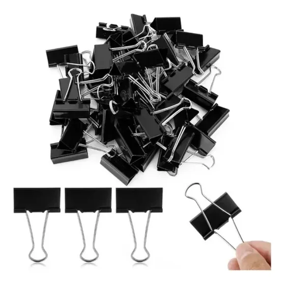 Binder Clips Negros Nro 3 - 32mm - X 36 Unidades