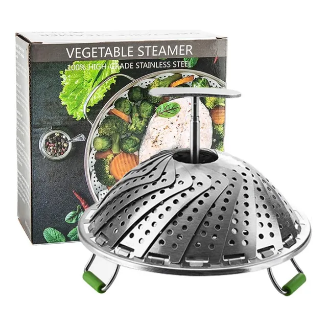 Vaporera Hervir Verduras Cocina Plegable De Acero Inoxidable