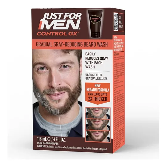 Shampoo Just For Men Control Gx, Reducción De Canas En Barba