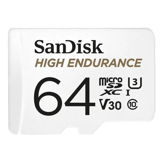 Tarjeta de memoria SanDisk SDSQQNR-064G-GN6IA High Endurance con adaptador SD 64GB | Cuotas sin interés