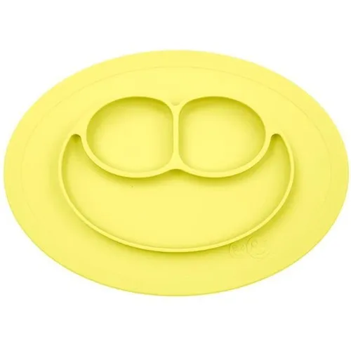 Plato Y Mantel Mini Mat Ezpz Silicón Nombre Del Diseño Liso Color Amarillo