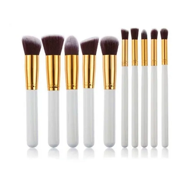 Set 10 Brochas Maquillaje Profesional 