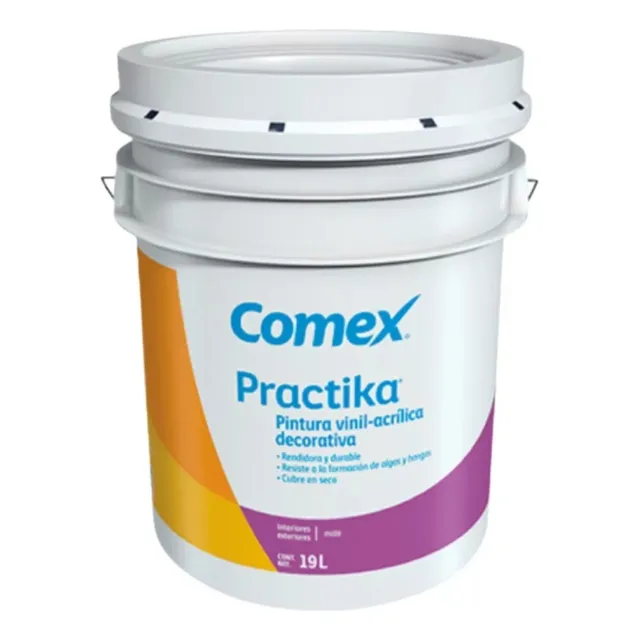 Comex Cubeta Pintura Vinílica 19lt 3 Años Color Blanco