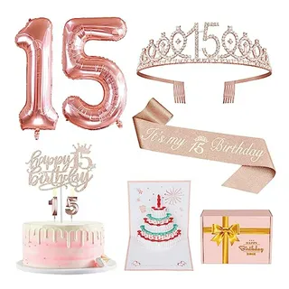 Decoraciones Para Quinceañera: Corona, Sash, Globos Y Más Decoraciones Para Quinceañera: Corona, Sash, Globos Y Más