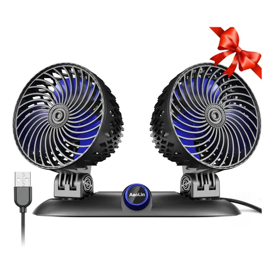 Ventilador Usb Doble Cabezal Actualizado 2023 Para Automovil