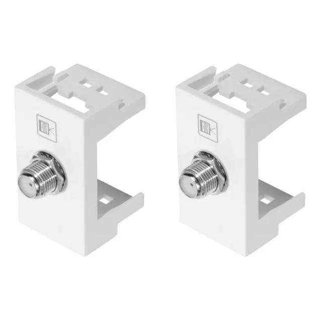 2un Módulo Tomada Antena Tv Cabo Coaxial Blanc Evidence Fame