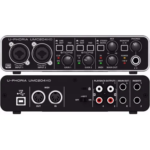 U-phoria Umc204hd Interfaz De Audio - Behringer Color Negro