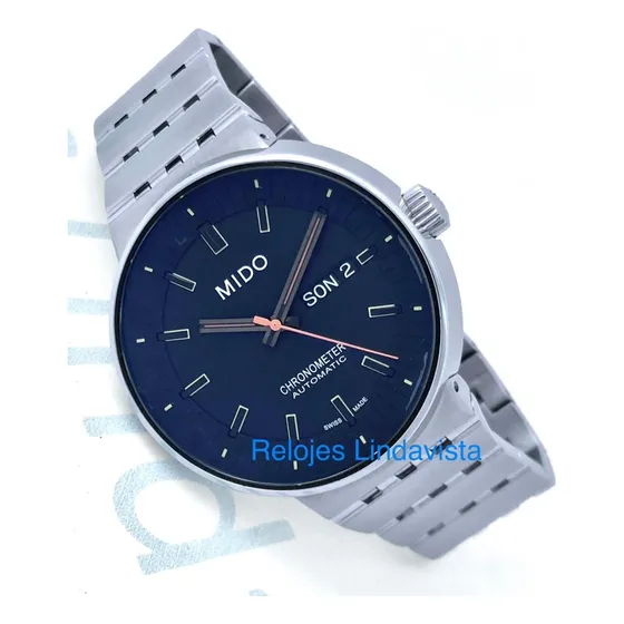 Reloj Mido All Dial Jumbo Naranja Calibre 80 Acero Automátic